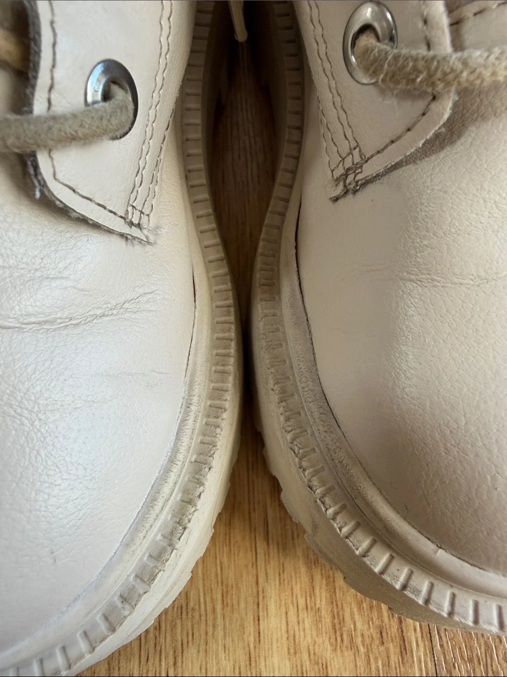 Zara Kids Cream Combat Boots.